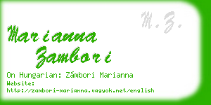 marianna zambori business card