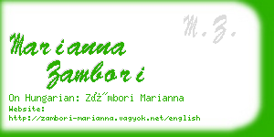 marianna zambori business card